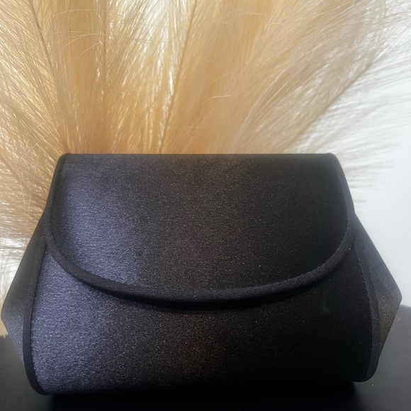 Mini Black Satin Clutch Bag by La Regale - Picture 1 of 5